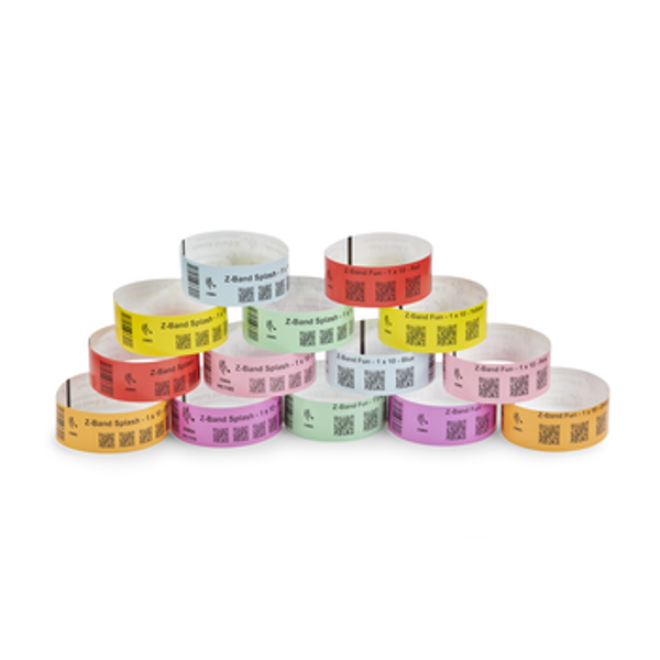 браслеты zebra z-band splash желтый 1x10in 350 шт/ 6 рул.